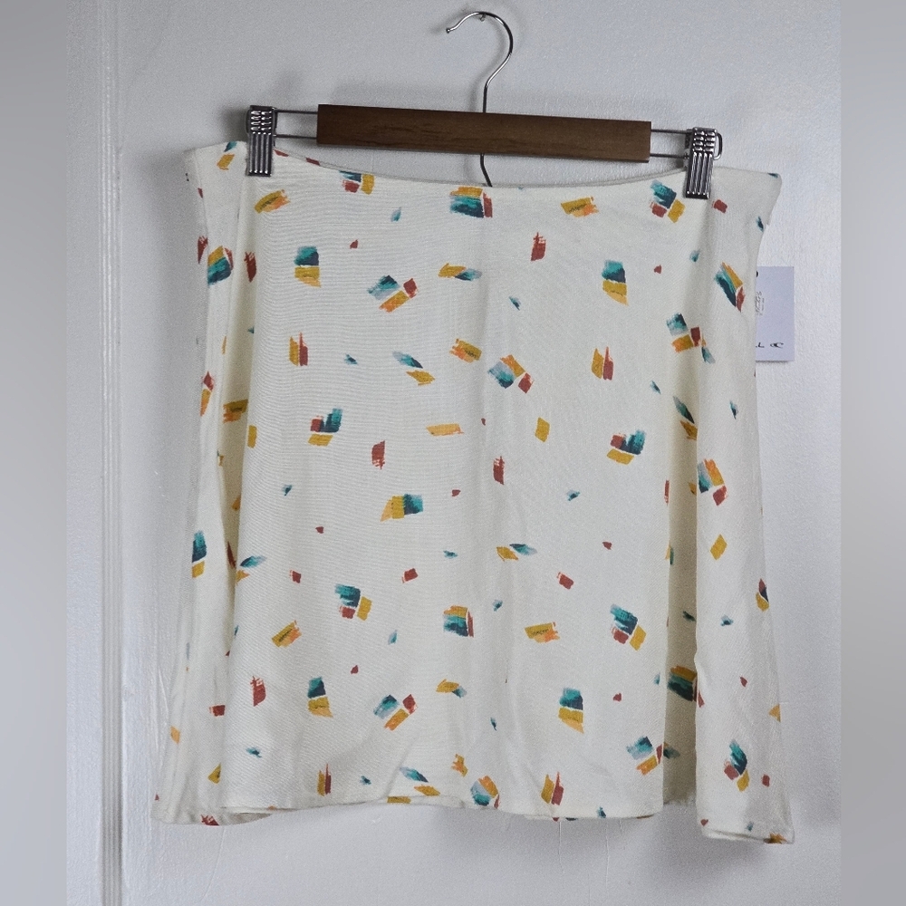 NWT O'Neill White Abstract Print Skirt XL
